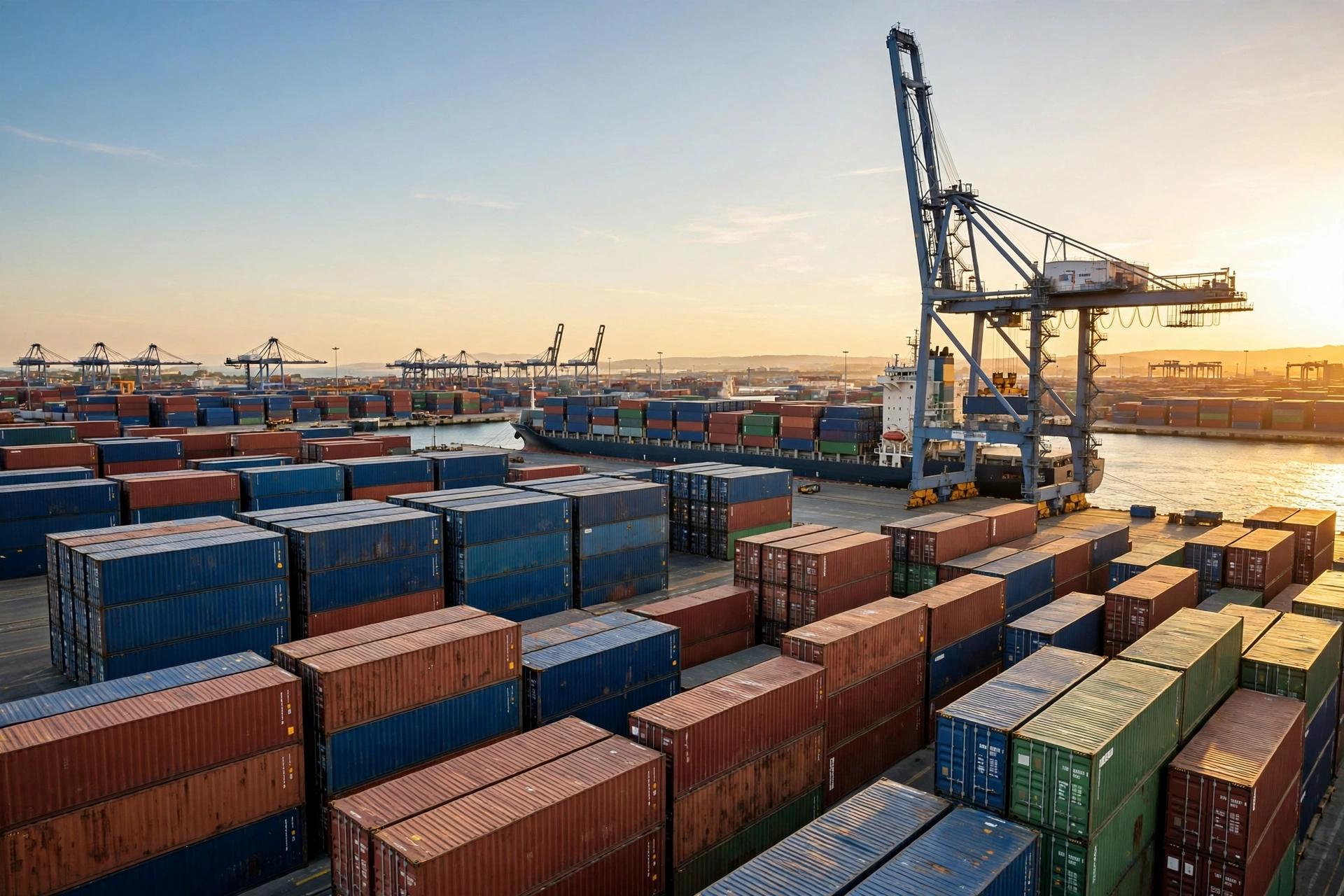 Container port — illustrative image